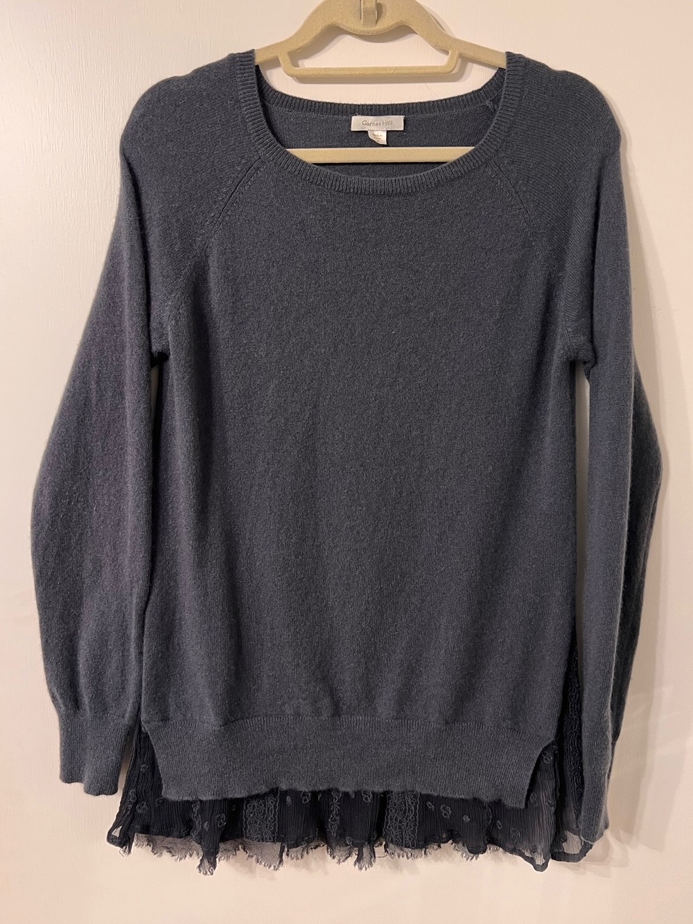 GARNET HILL SHIRTTAIL CASHMERE SILK SWEATER ✨